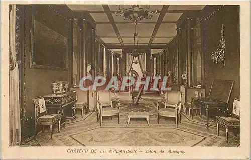 Cartes postales Chateau de la malmaison salon de musique