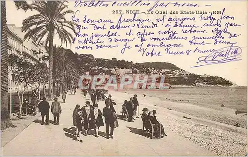 Cartes postales Nice le quai des etats unis