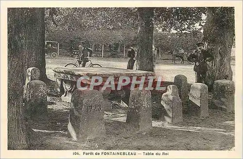 Ansichtskarte AK Foret de fontainebleau table du roi Velo Cycle