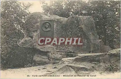 Ansichtskarte AK Foret de fontainebleau medaillon de foucher de carell