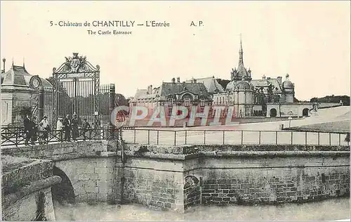 Cartes postales Chateau de chantilly l entree