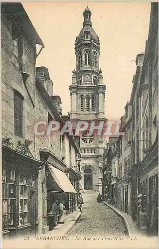 Cartes postales Avranches la rue des trois rois