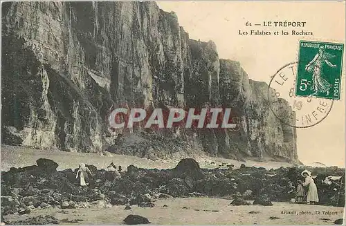 Cartes postales Le treport les falaises et les rochers
