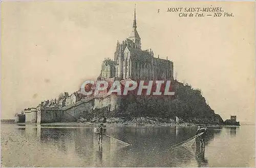 Cartes postales Mont saint michel cote de l est Peche Pecheurs