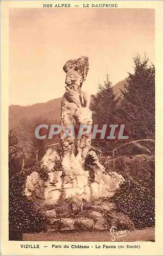 Cartes postales Vizille parc du chateau le faune (de darde)