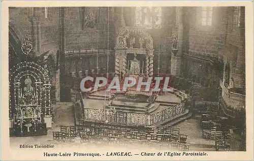 Ansichtskarte AK Langeac haute loire pittoresque choeur de l eglise paroissiale