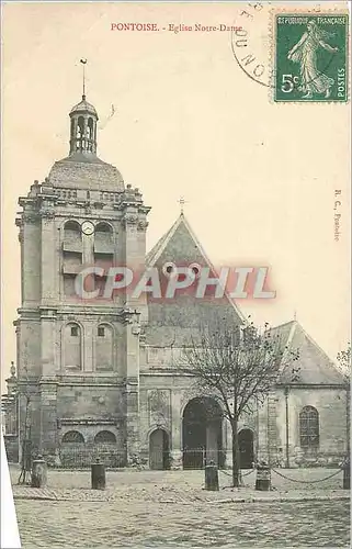 Cartes postales Pontoise eglise notre dame