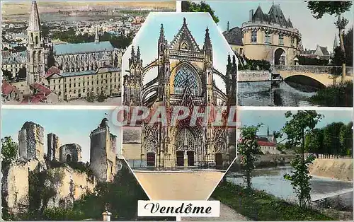 Cartes postales moderne Vendome vue generale porto st georges eglise de la trinite le chateau le loir
