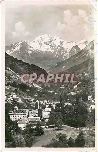 Moderne Karte Brides les bains vue generale et les glaciers de la vanoise