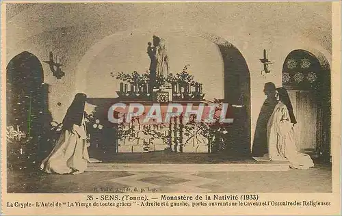 Cartes postales Sens (yonne) monastere de la nativite (1933)