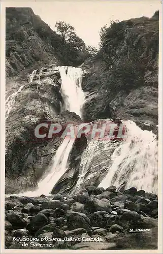 Moderne Karte Bourg d oisans (isere) cascade de sarennes