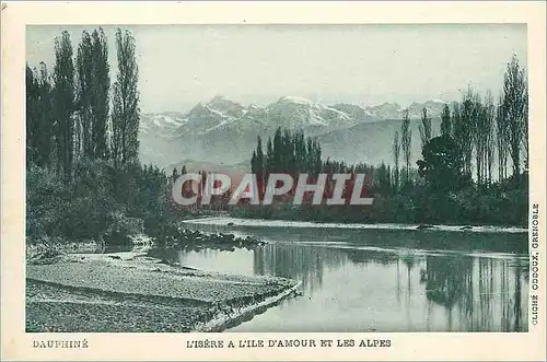 Ansichtskarte AK Dauphine l isere a l ile d amour et les alpes