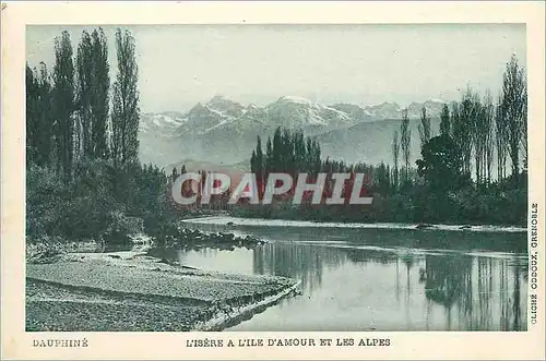 Cartes postales Dauphine l isere a l ile d amour et les alpes