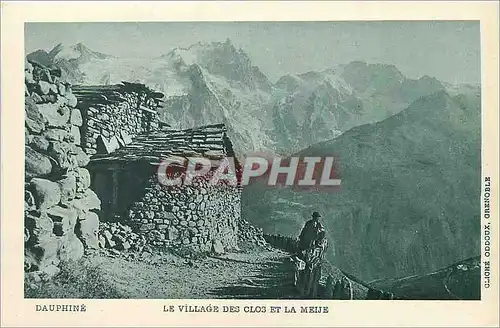 Cartes postales Dauphine le village des clos et la meije