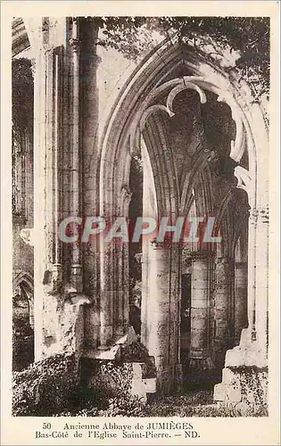 Ansichtskarte AK Ancienne abbaye de jumieges bas cote de l eglise saint pierre