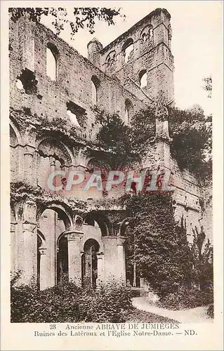 Ansichtskarte AK Ancienne abbaye de jumieges ruines des lateraux et l eglise notre dame