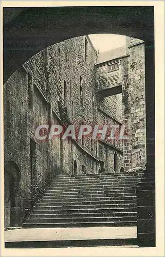 Cartes postales Abbaye du mont st michel grand degre interieur