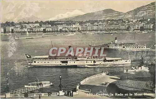 Cartes postales moderne Geneve la rade et le mont blanc Bateau