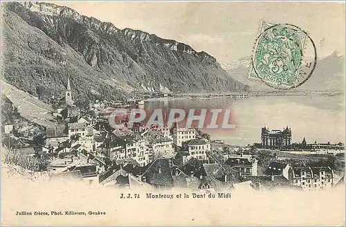 Cartes postales Montreux et la dent du midi