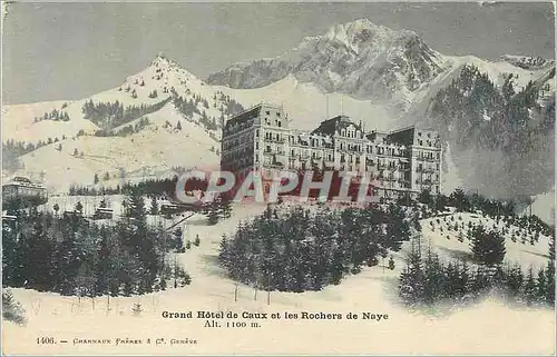 Cartes postales Grand hotel de caux et les rochers de naye