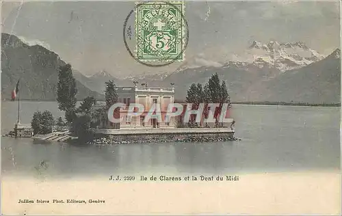 Cartes postales Ile de clarens et la dent du midi