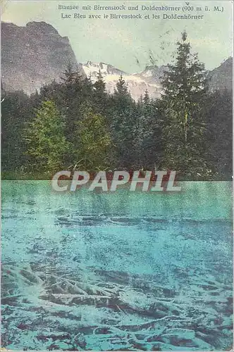 Cartes postales Lac bleu avec le birrenstock et les doldenhorner