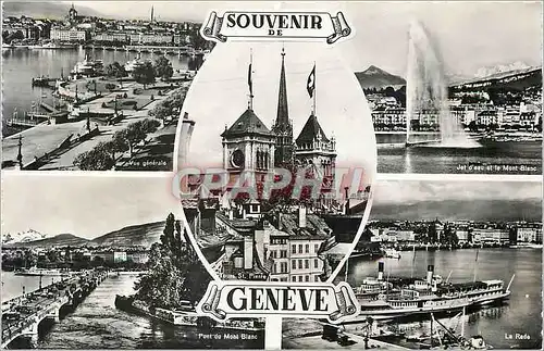 Cartes postales moderne Sourvenir geneve Bateau