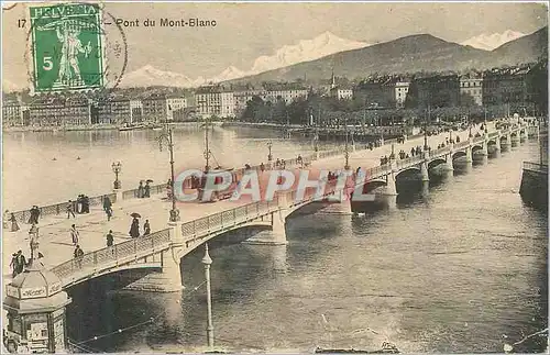 Cartes postales Pont du Mont Blanc Tramway Geneve