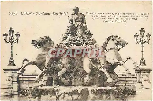 Cartes postales Lyon Fontaine Bartholdi