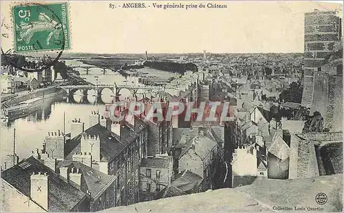 Cartes postales Angers Vue generale prise du Chateau