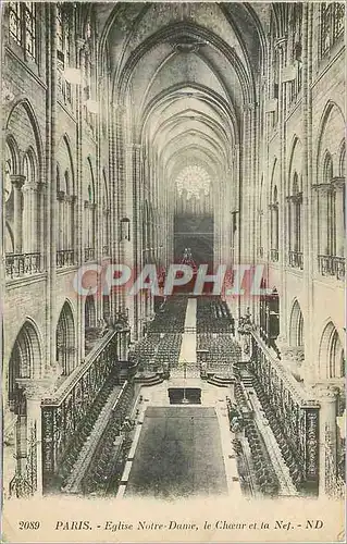 Ansichtskarte AK Paris Eglise de Notre Dame le Choeur et la Nef Orgue