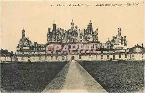 Cartes postales Chateau de Chambord Facade meridionale