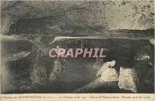Cartes postales Grottes de Savonnieres I et L Le Pislastre et le Lac Grots of Savonnieres