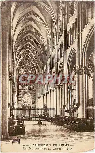 Ansichtskarte AK Cathedrale de Reims La Nef vue prise du Choeur