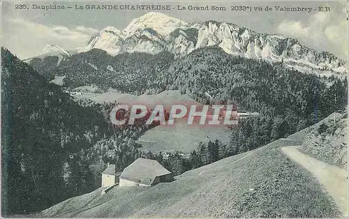 Cartes postales Dauphine La Grande Chartreuse Le Grand Som vu de Valombrey