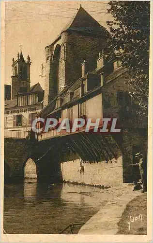 Cartes postales Moret Seine et Marne Maison Sauve la porte de Bourgogne et l Eglise
