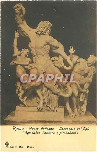 Cartes postales Roma Musee Vaticano Laocoonte coi figli Agisandro Polidoro e Atenodoro E Risi Roma