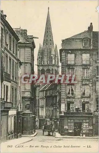 Cartes postales Caen Rue aux Namps et Clocher Saint Sauveur