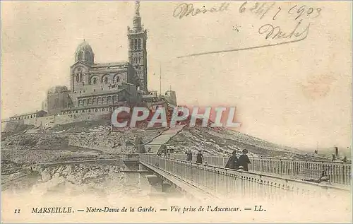 Cartes postales Marseille Notre Dame de la Garde Vue prise de l Ascenseur