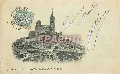 Cartes postales Marseille Notre Dame de la Garde (carte 1900)