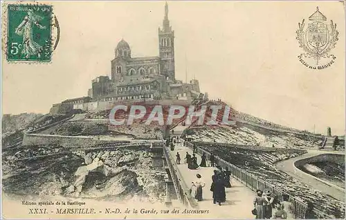 Cartes postales Marseille D N de la Garde vue des Ascenseurs