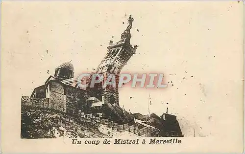 Cartes postales Un coup de Mistral a Marseille