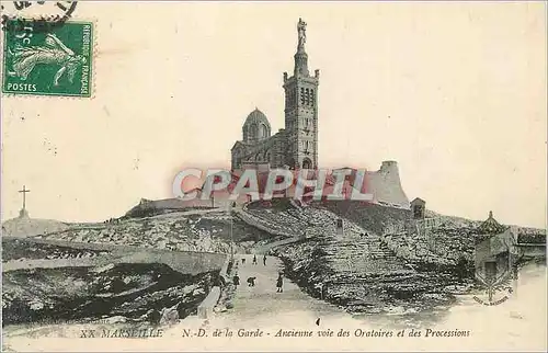 Cartes postales Marseille N D de la Garde Ancienne voie des Oratoires et des Processions