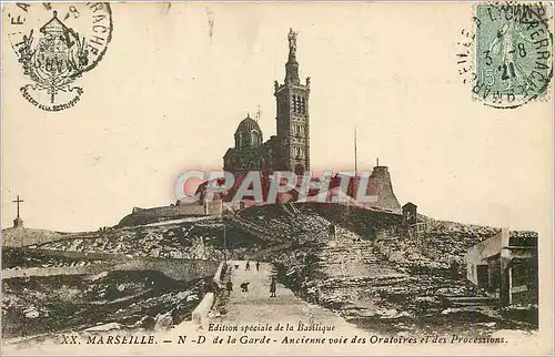 Cartes postales Marseille N D de la Garde Ancienne voie des Oratoires des Processions