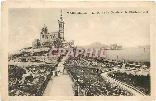 Cartes postales Marseille N D de la Garde et le Chateau d If