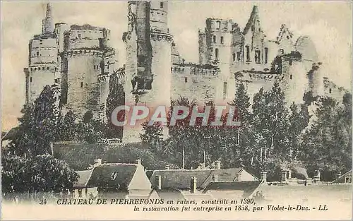 Ansichtskarte AK Chateau de Pierrefonds en ruines construit la restauration fut enterprise en par Violet le Duc