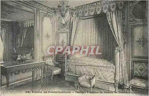 Ansichtskarte AK Palais de Fontainebleau Chambre a coucher de Madame de Maintepon