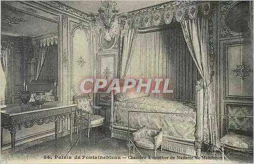 Cartes postales Palais de Fontainebleau Chambre a coucher de Madame de Maintepon