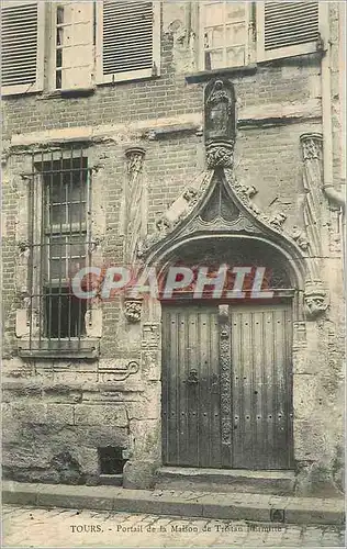 Cartes postales Tours Portail de la Maison de Tristan l Entree