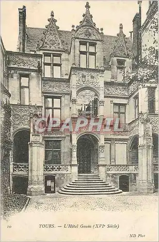 Cartes postales Tours L Hotel Gouin xvi siecle